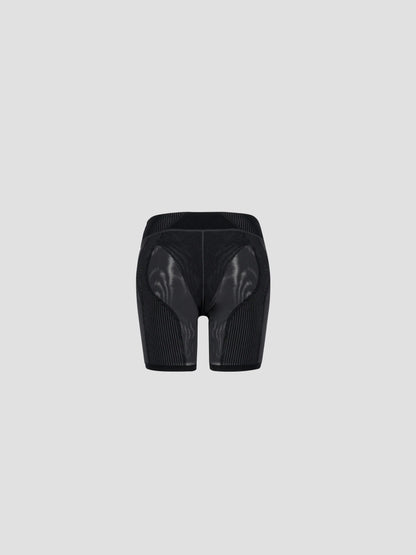 MISSBHV Flock Mesh Sport Shorts Black