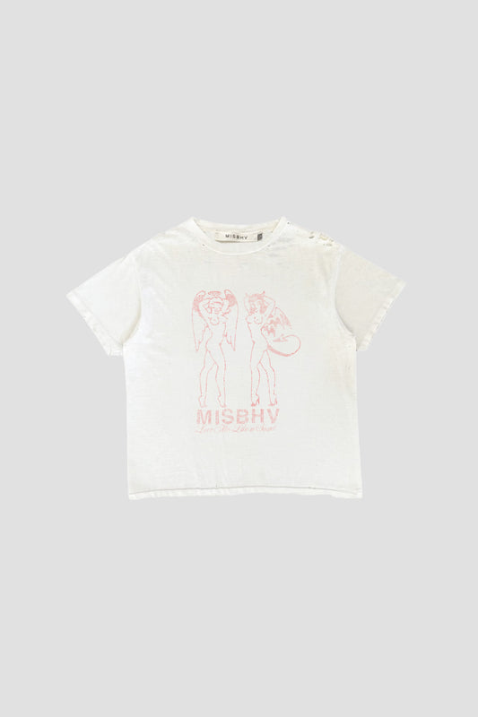 MISBHV Devil&Angel T-Shirt Poscard White