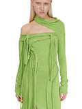 Ottolinger Strappy Knit Mini Dress Green