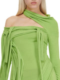 Ottolinger Strappy Knit Mini Dress Green