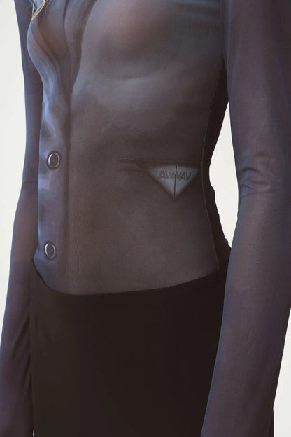 AVAVAV Turtleneck Top Printed Suit