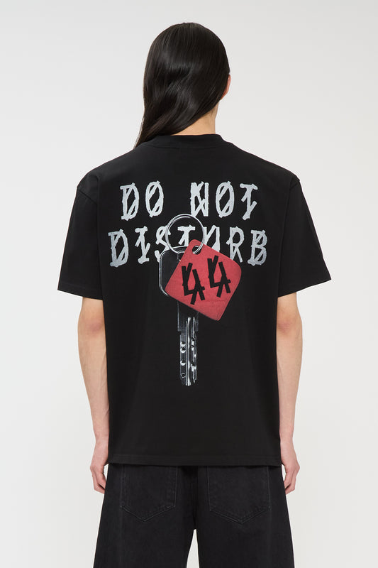 44Label Hotel Dirty White Black Tee